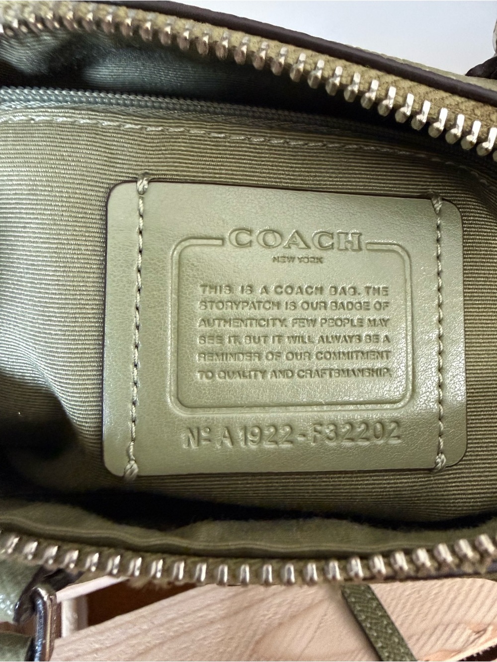 Coach Olive Green Mini Satchel Bag - Coach - Picture 6 of 6